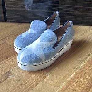 Stella McCartney Binx light Denim sneakers loafers vegan-pristine condition